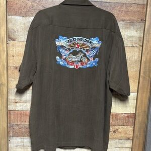 Tommy Bahama Harley Davidson Silk Shirt